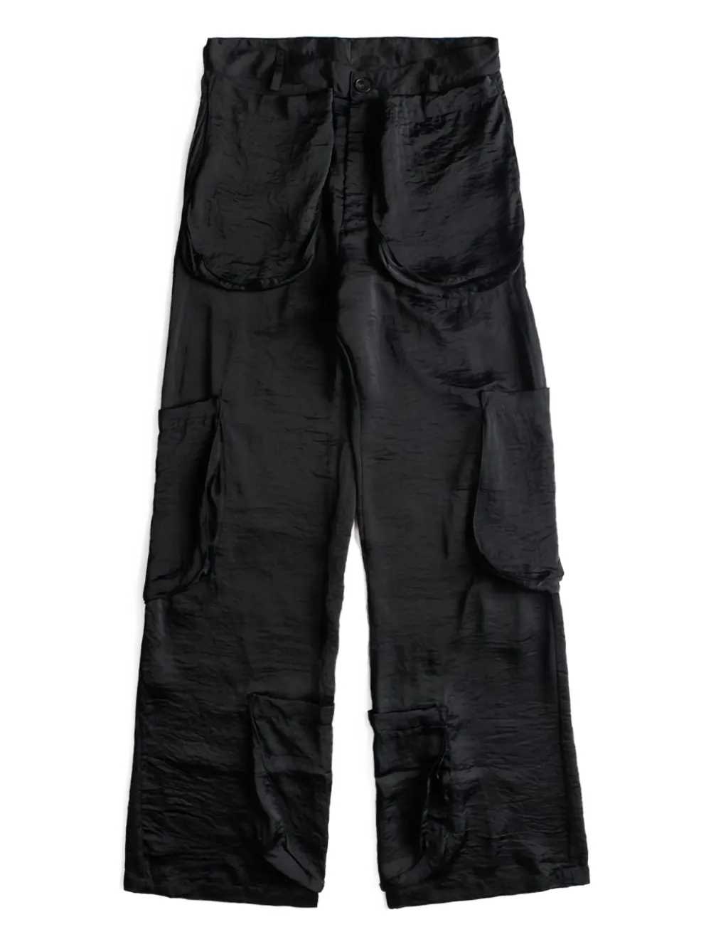 Edward Cuming wide-leg trousers - ブラック Edward Cuming wide-leg trousers - ブラック