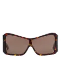 Vaquera shield-frame sunglasses - Brown