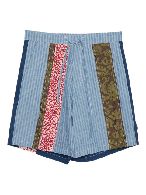 Edward Cuming patchwork performance shorts