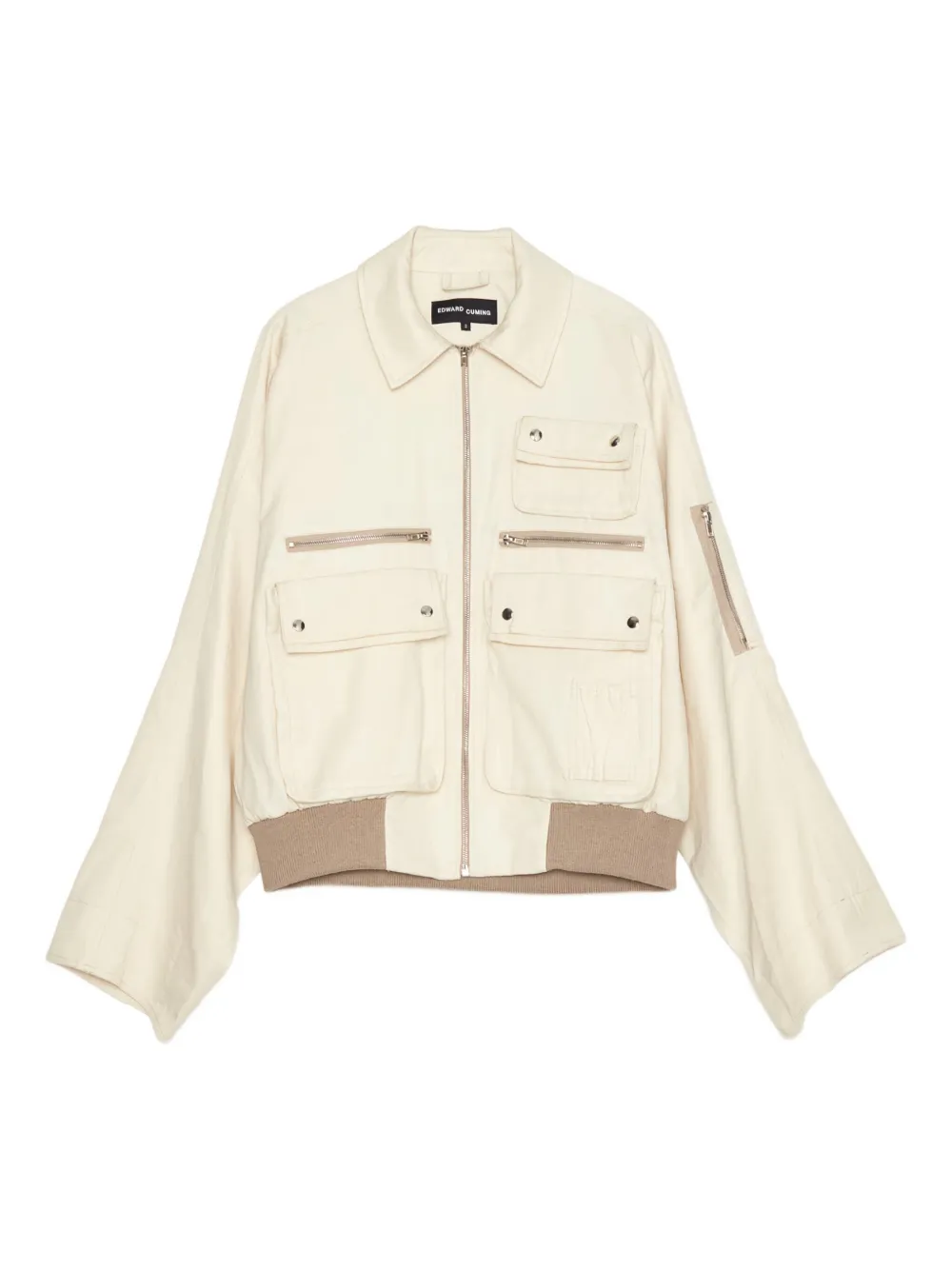 Edward Cuming cotton bomber jacket - ホワイト Edward Cuming cotton bomber jacket - ホワイト