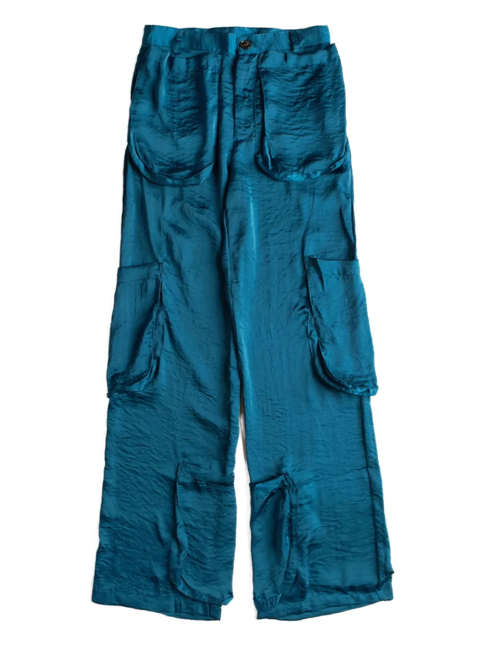 Edward Cuming wide-leg cargo trousers - ブルー Edward Cuming wide-leg cargo trousers - ブルー
