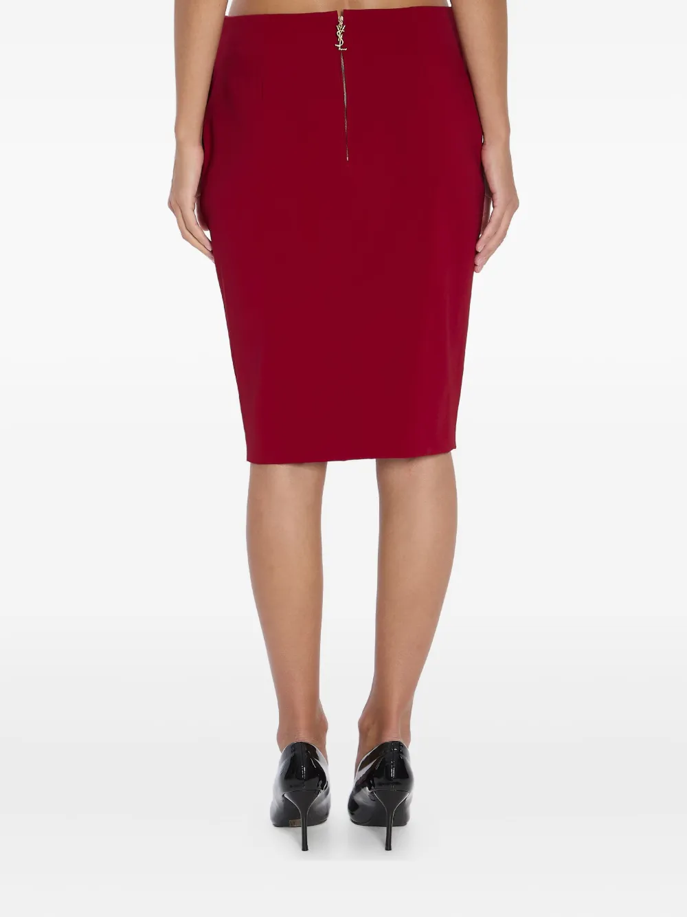 Saint Laurent Straight-hem Pencil Skirt In Multi