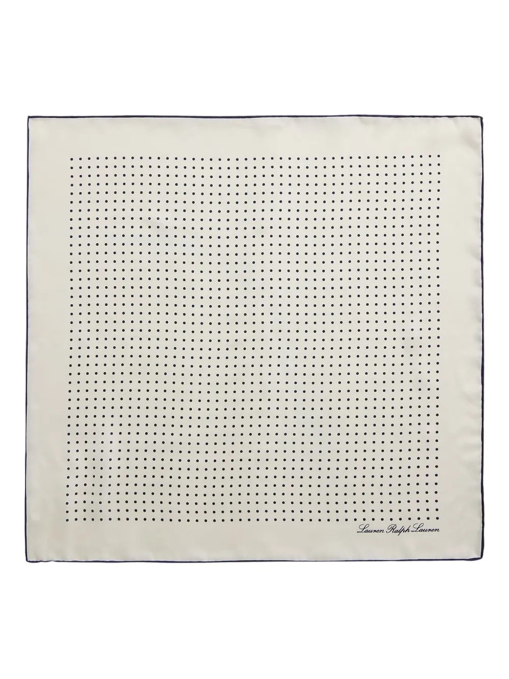 Ralph Lauren Polka-dot Silk Scarf In Neutral