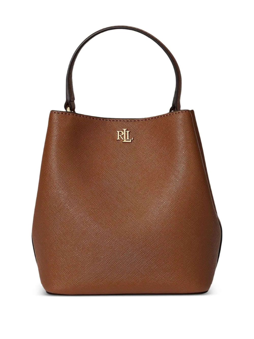 Lauren Ralph Lauren small Reese logo bucket bag - Marrone