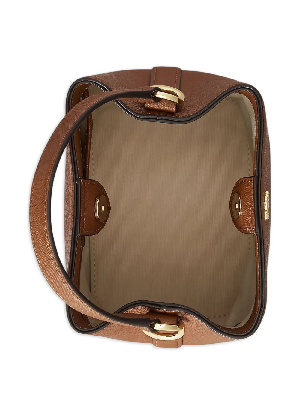 Lauren Ralph Lauren Reese kleine bucket-tas met logo Bruin
