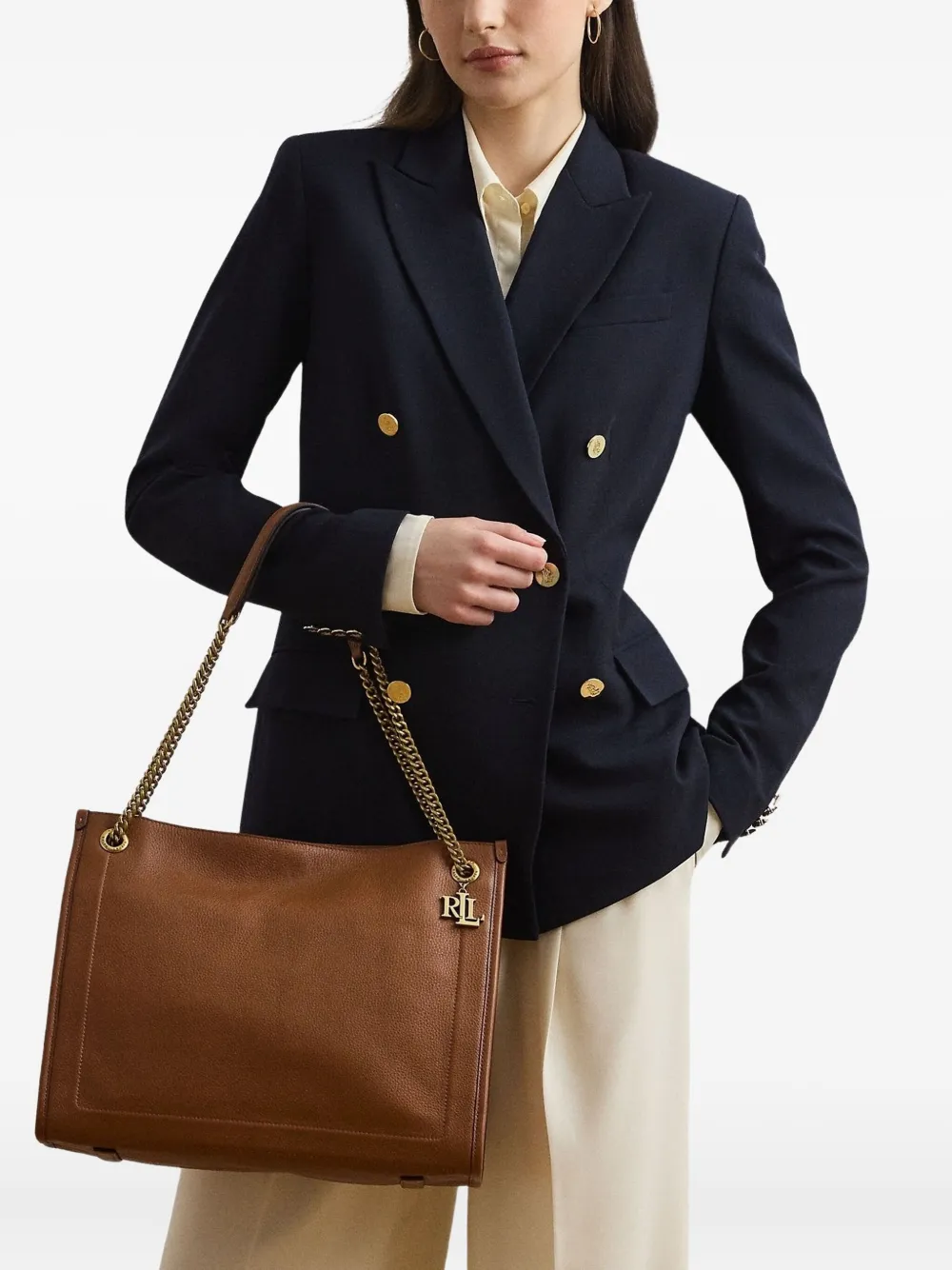 Lauren Ralph Lauren large Bradley shoulder bag - Marrone