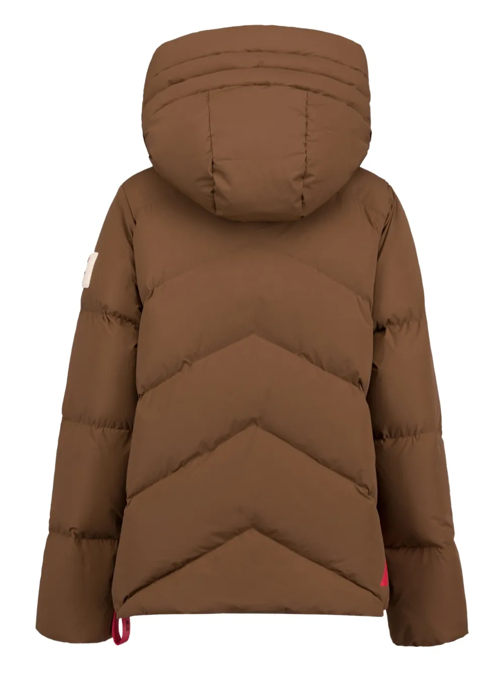 After Label Quilted Puffer Jacket In Brown