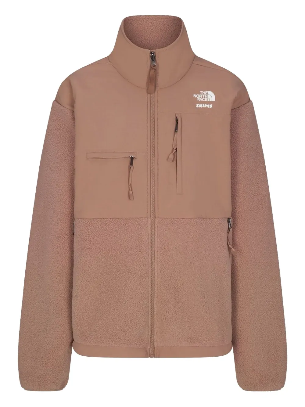 Skims X The North Face 1995 Retro Denali Fleece Zip-up Jacket In Brown