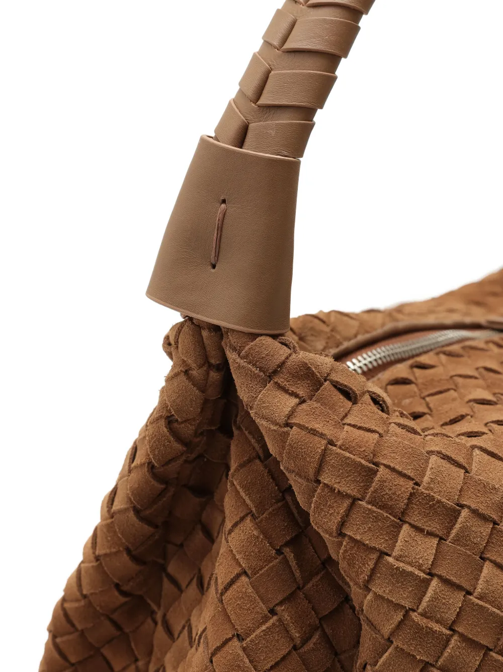 Sarah Chofakian Woven Bolsa Wool Shoulder Bag In Brown