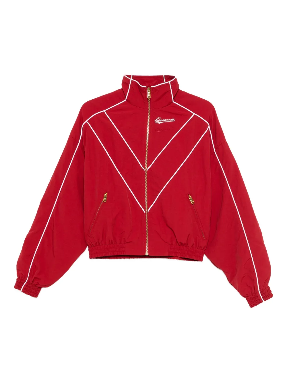 Willy Chavarria logo-detail piping jacket - Rosso