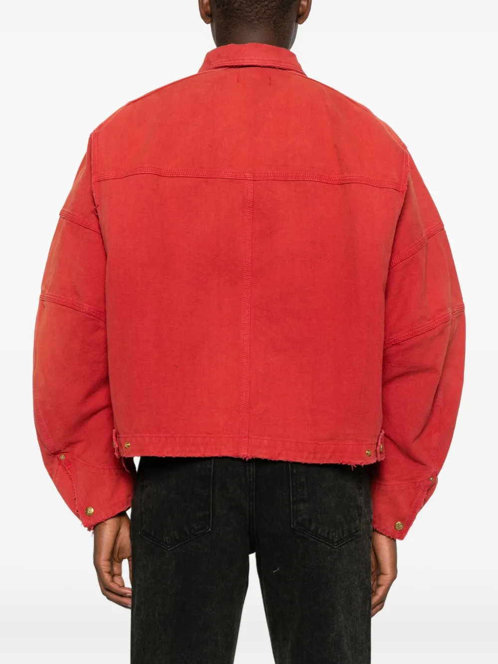 Willy Chavarria Logo-patch Bomber Jacket In Red