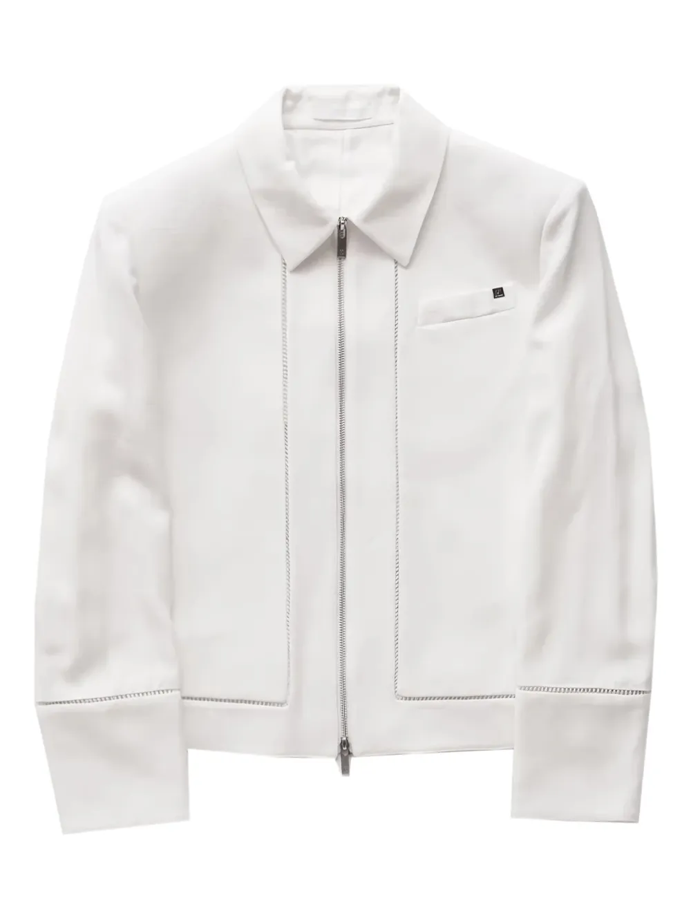 Helmut Lang zip-up bomber jacket - ホワイト Helmut Lang zip-up bomber jacket - ホワイト