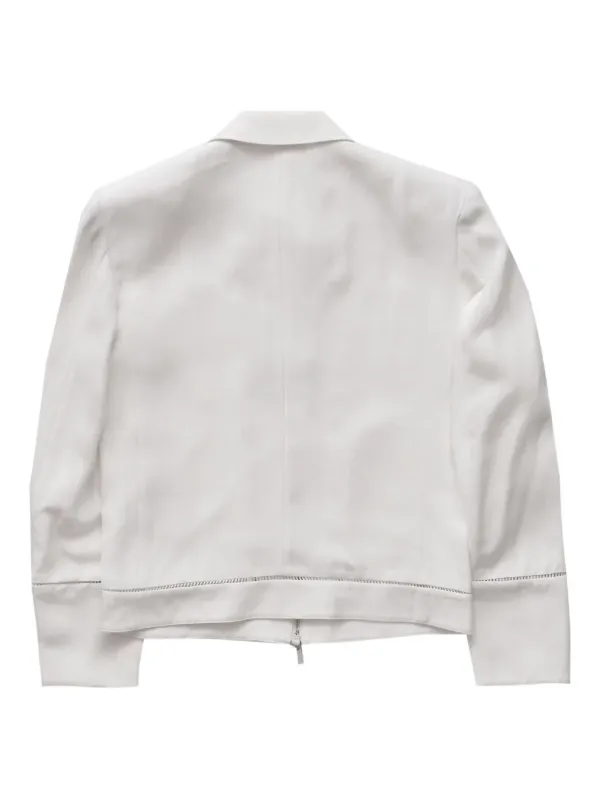 Helmut Lang zip-up Bomber Jacket | White | FARFETCH