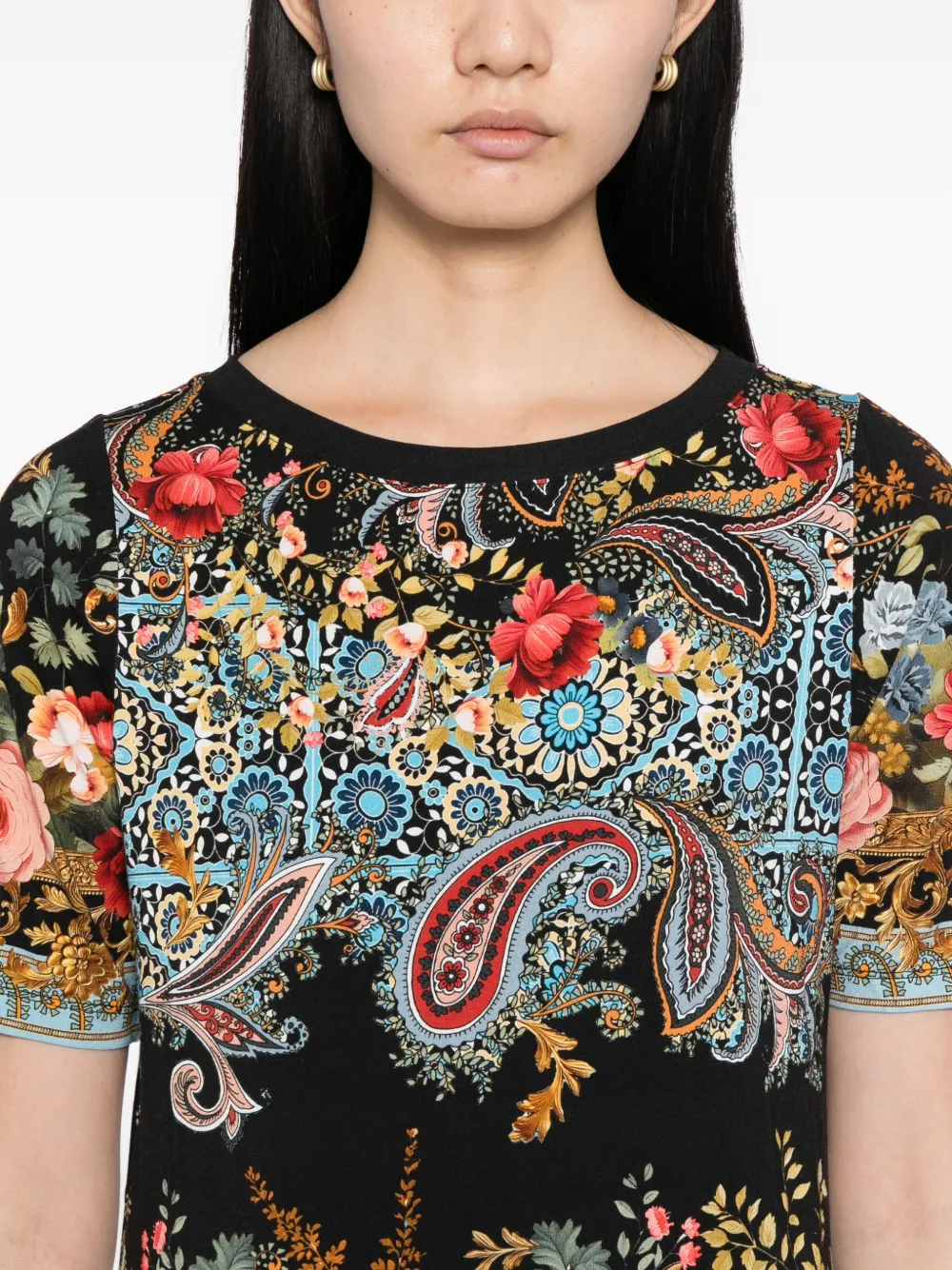 Johnny Was Janie Favorite T-shirt Zwart