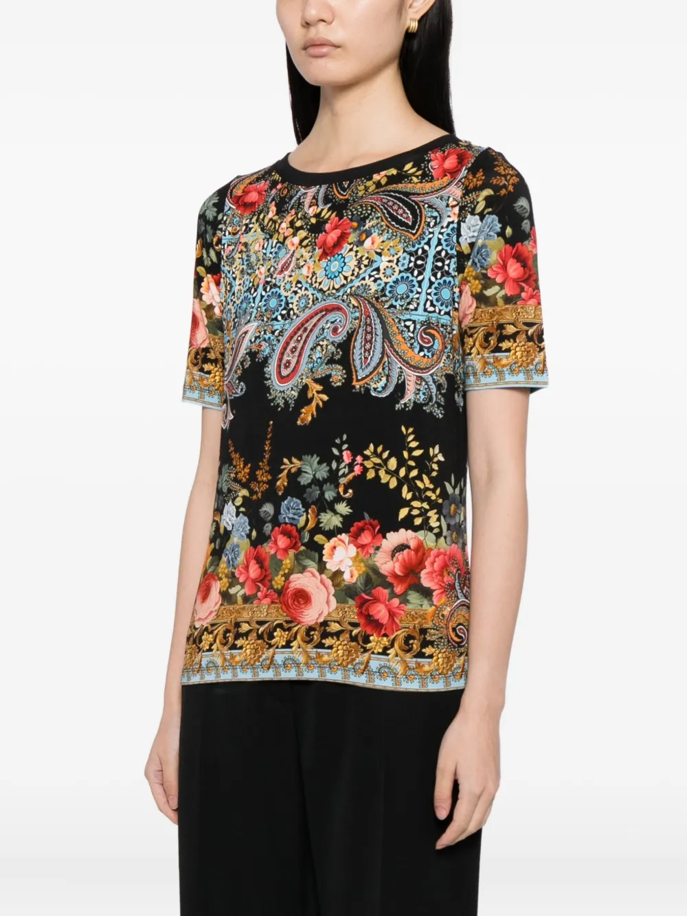 Johnny Was Janie Favorite T-shirt Zwart