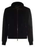 Moorer fur-trimmed zip-front jacket - Blue