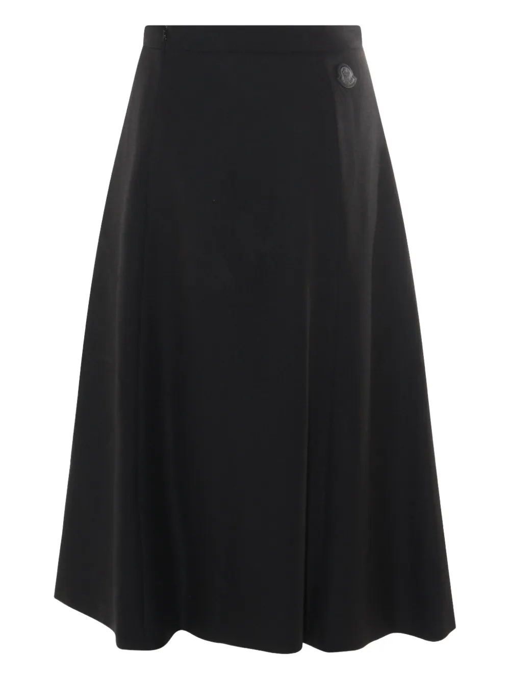 Moncler Midi-rok met A-lijn en knoopdetail Zwart