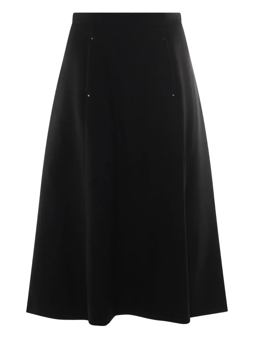 Moncler button-detail A-line midi skirt - Zwart