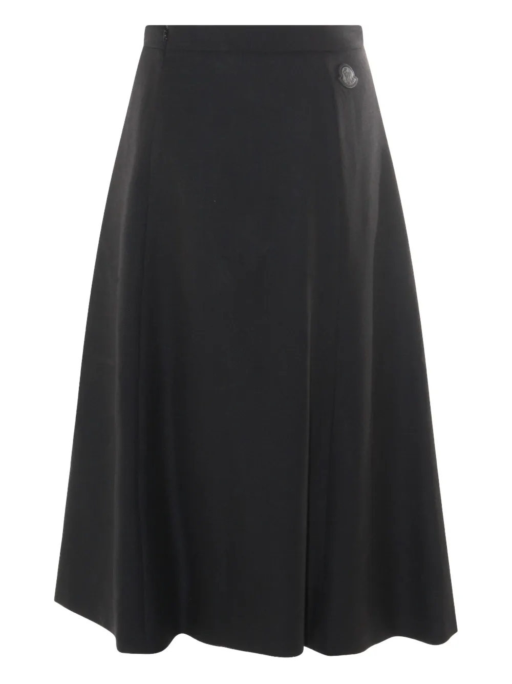 Moncler button-detail A-line midi skirt - ブラック Moncler button-detail A-line midi skirt - ブラック