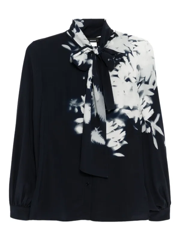 Akris Wildflower シルクシャツ | ブルー | FARFETCH JP