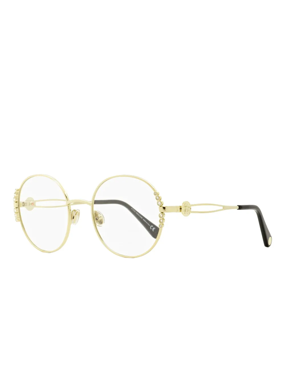  Roberto Cavalli Round-frame Glasses - Gold 