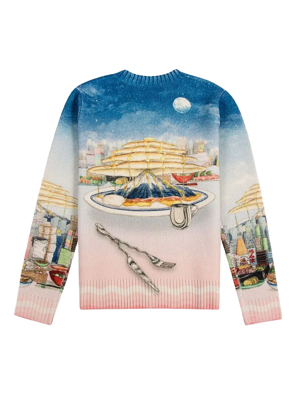 Casablanca Casa Cafe grafische trui Blauw