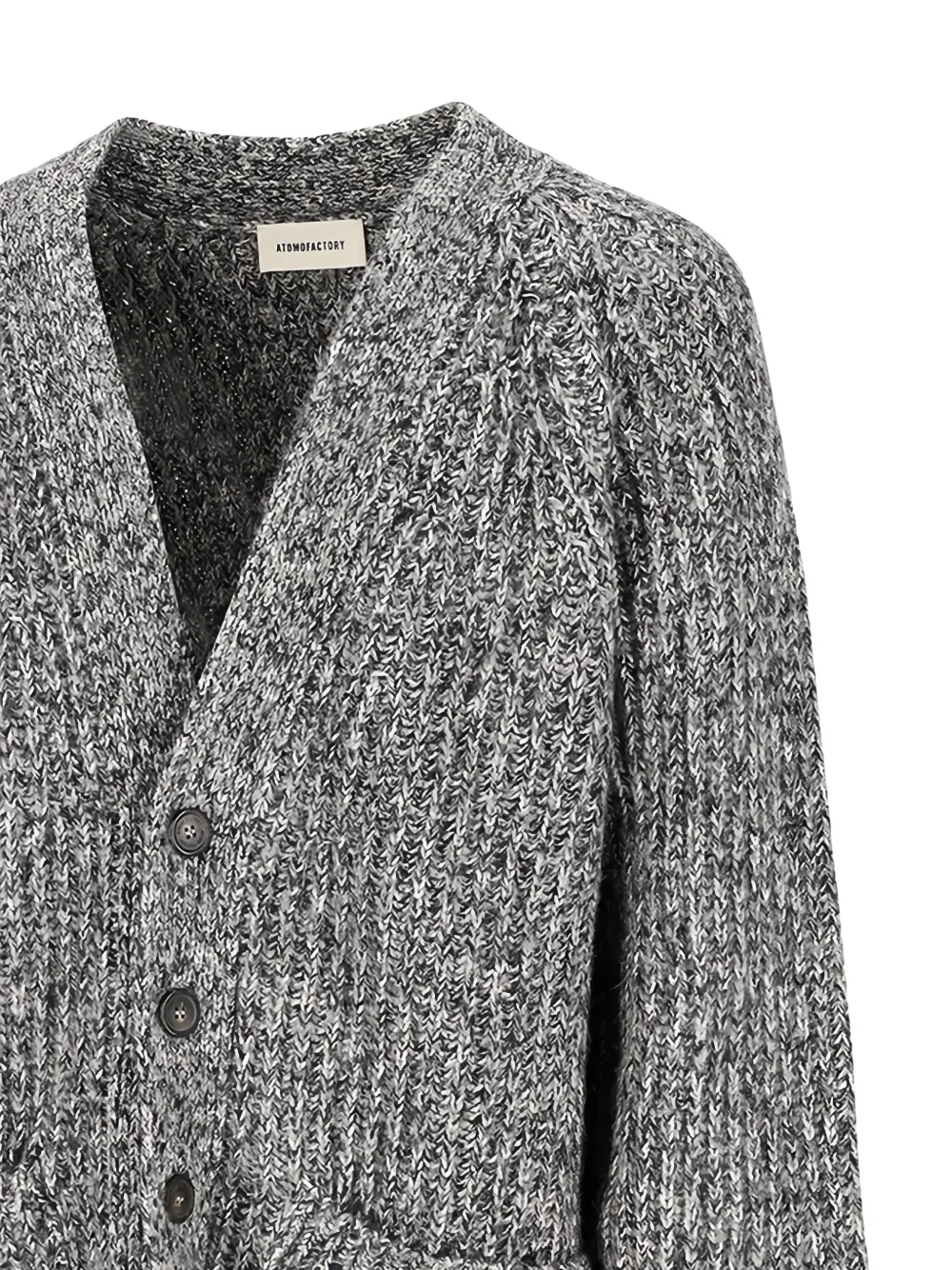 Atomo Factory Buttoned Cardigan In Gray