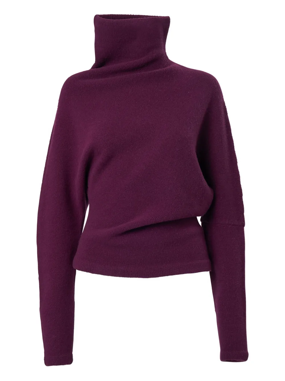 Carolina Herrera asymmetric turtleneck sweater - パープル Carolina Herrera asymmetric turtleneck sweater - パープル
