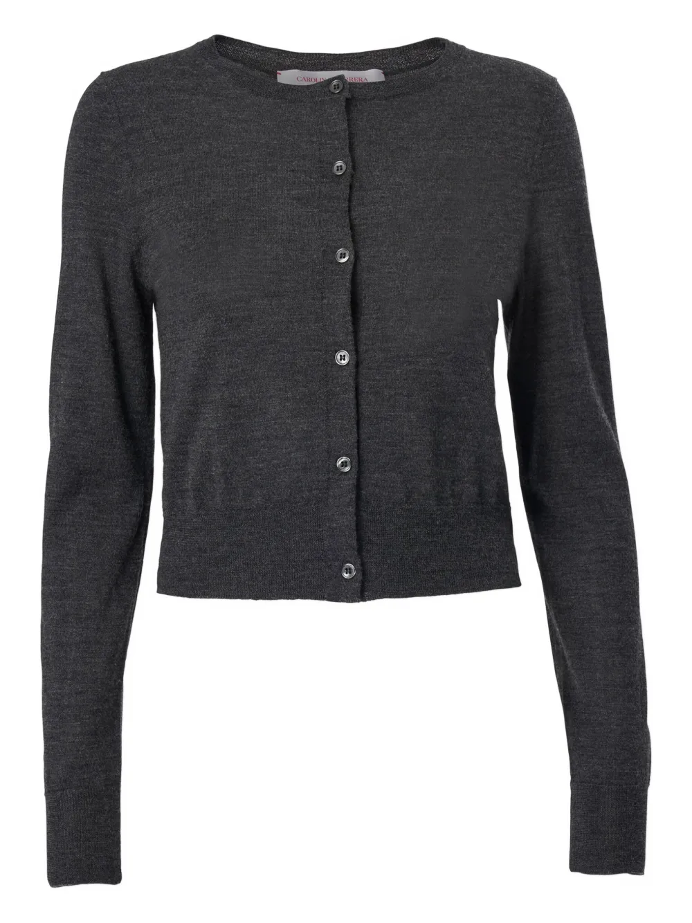 Carolina Herrera Mélange-effect Cardigan In Gray