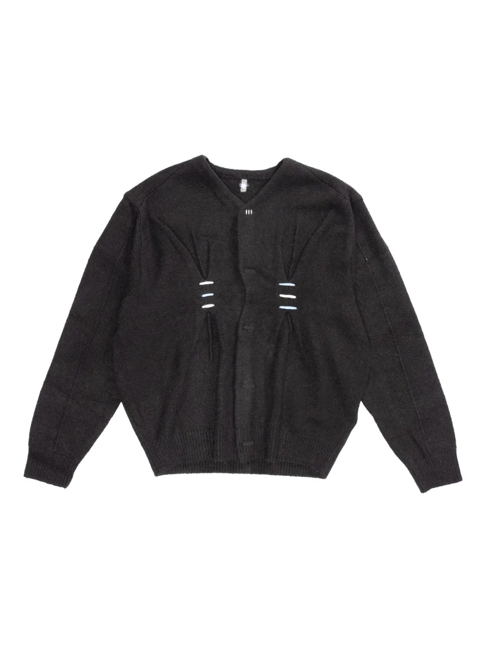 Ader Error Button-detail Cardigan In Black