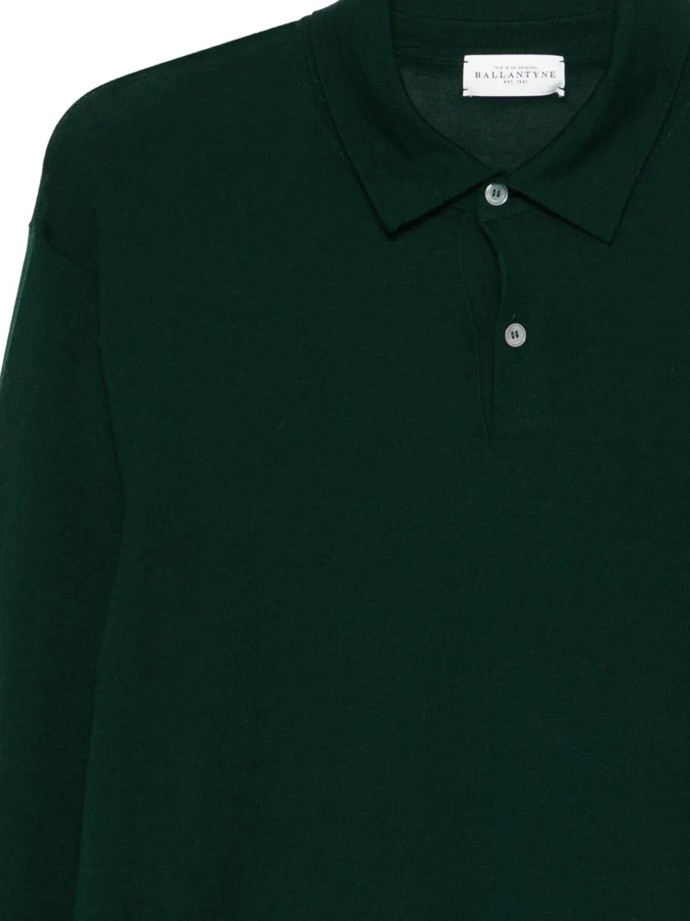 Ballantyne Wollen poloshirt Groen