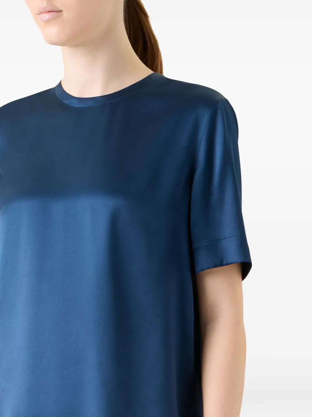 Akris Top met korte mouwen Blauw