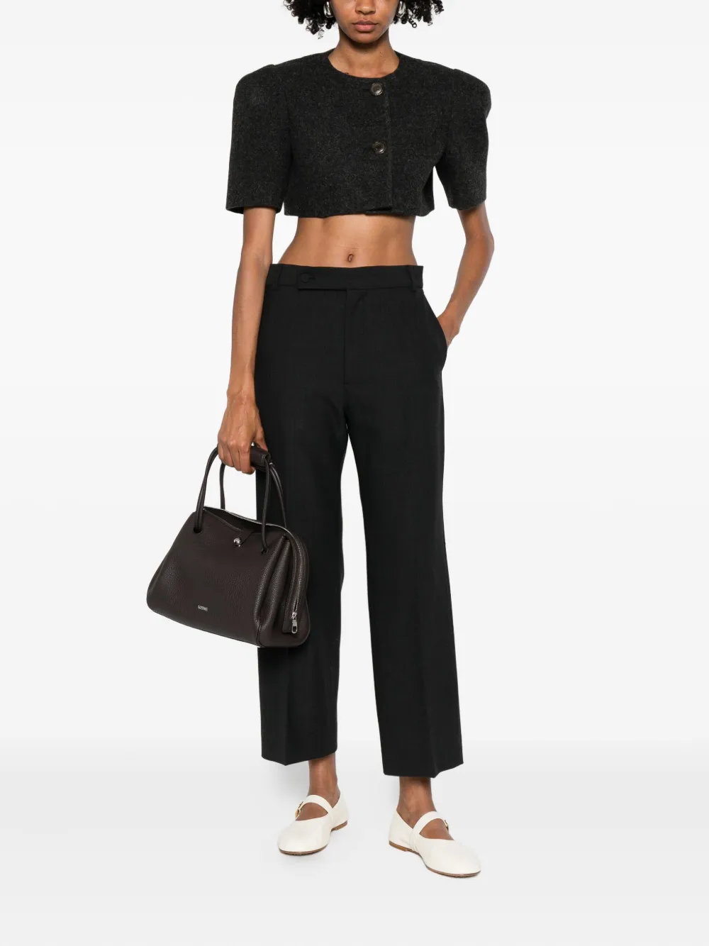 Plan C Hose Mit Geradem Bein In Black
