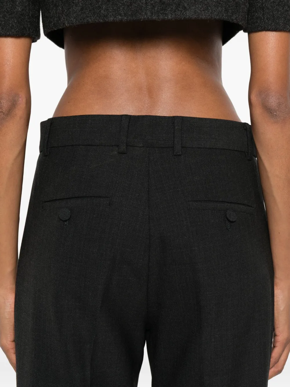 Plan C Hose Mit Geradem Bein In Black