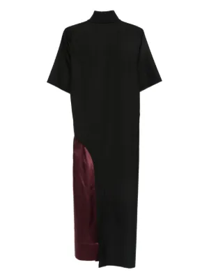 PLAN C プランシー　ワンピース ジオメトリック シャツ　シルク　イタリア PLAN C プランシー ワンピース ジオメトリック シャツ シルク イタリア