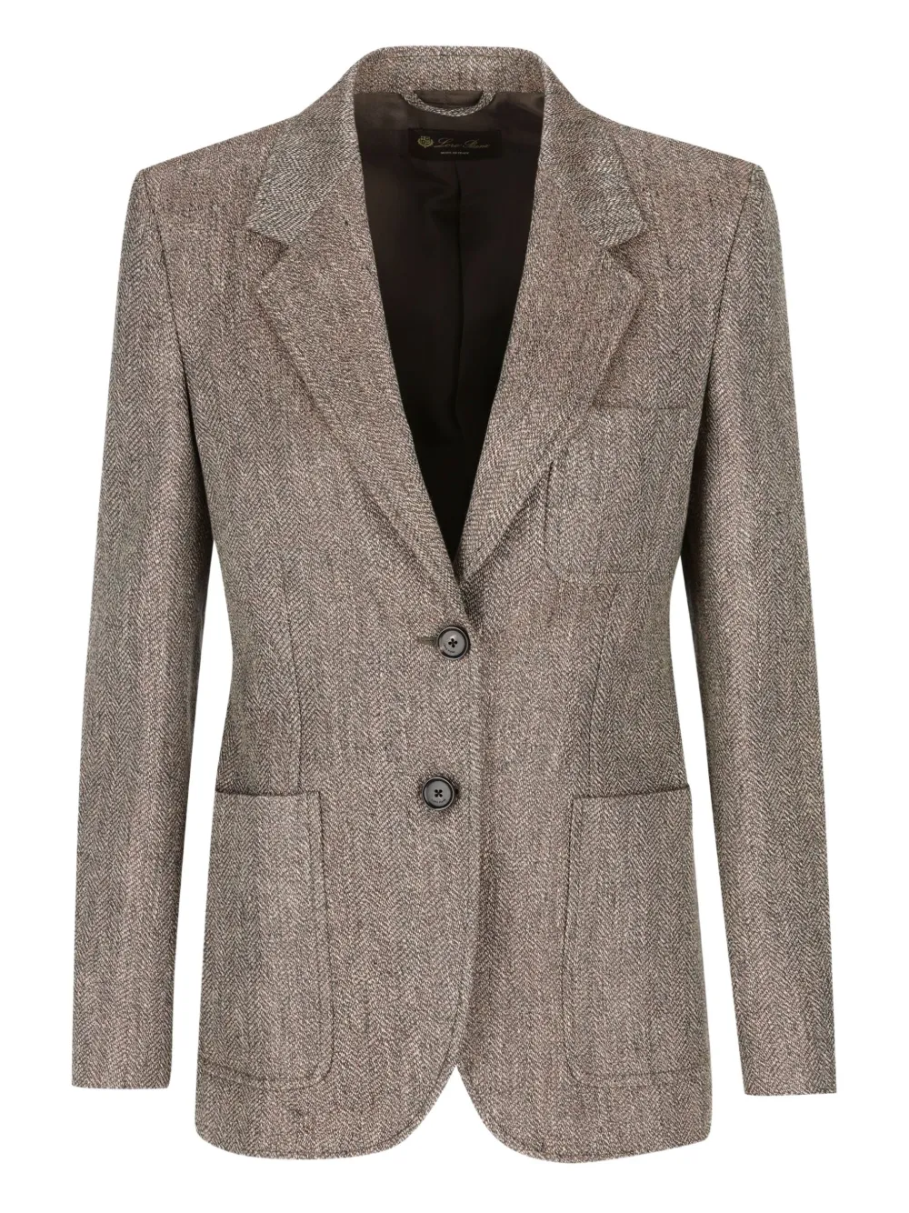 Loro Piana بليزر بنقش زخرفي متعرج | بني | Image 1