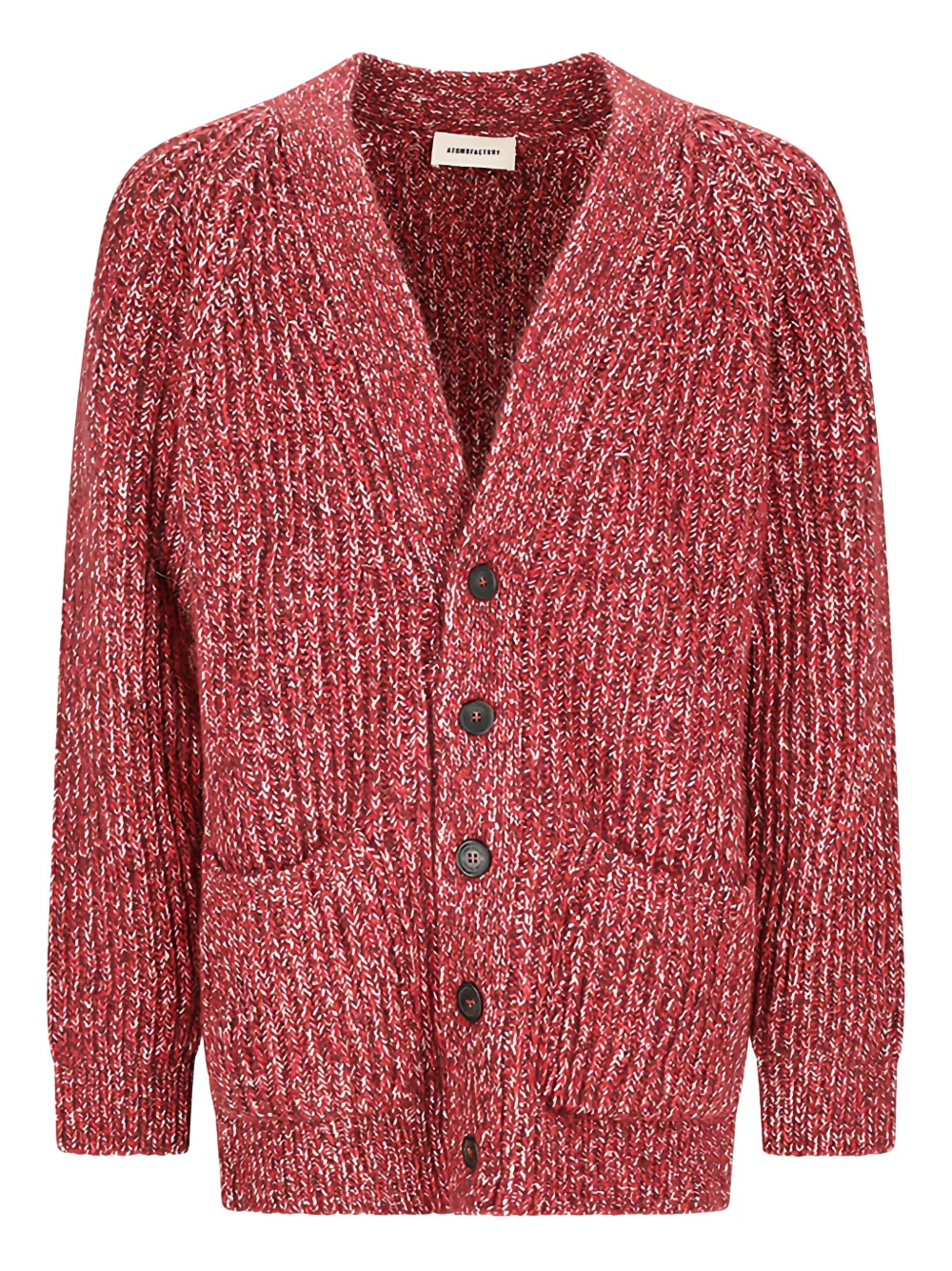 Atomo Factory Pocket Cardigan In Red