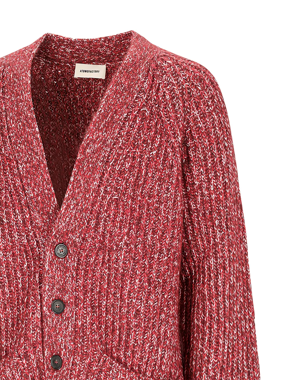 Atomo Factory Pocket Cardigan In Red