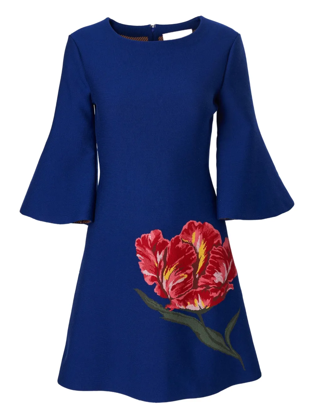 Carolina Herrera Wool Mini Dress In Blue