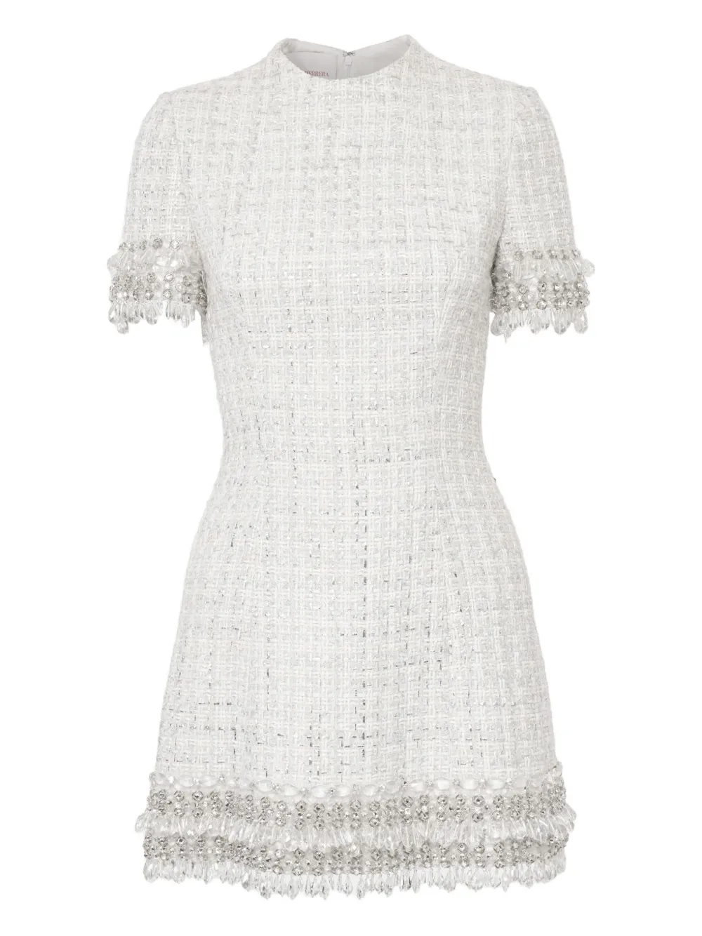 Carolina Herrera tweed beaded mini dress | White | Image 1