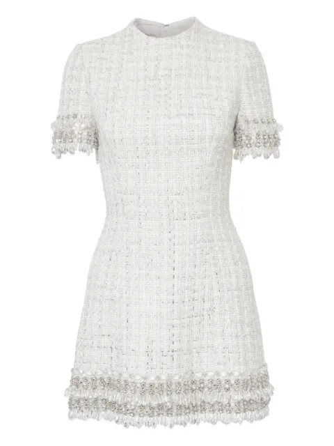 Carolina Herrera tweed beaded mini dress
