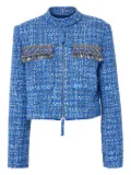Carolina Herrera embellished tweed jacket - Blue