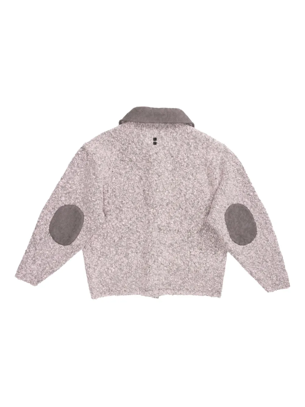 Ader Error Textured-collar Elbow-patch Cardigan In Pink