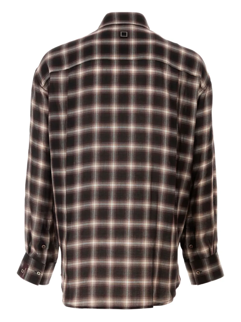 Wooyoungmi logo-embroidered plaid shirt - Bruin