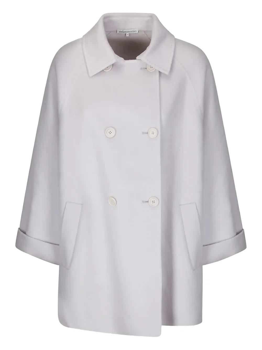 Stefano Mortari Caban Double-breasted Coat In White