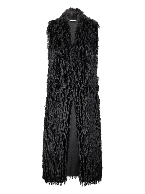 Stefano Mortari fringed sleeveless coat
