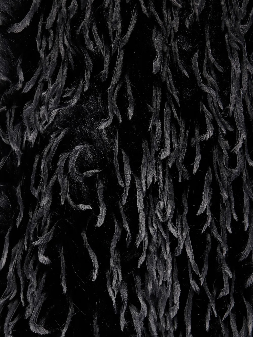  M.s.m. Fringed Top - Black 