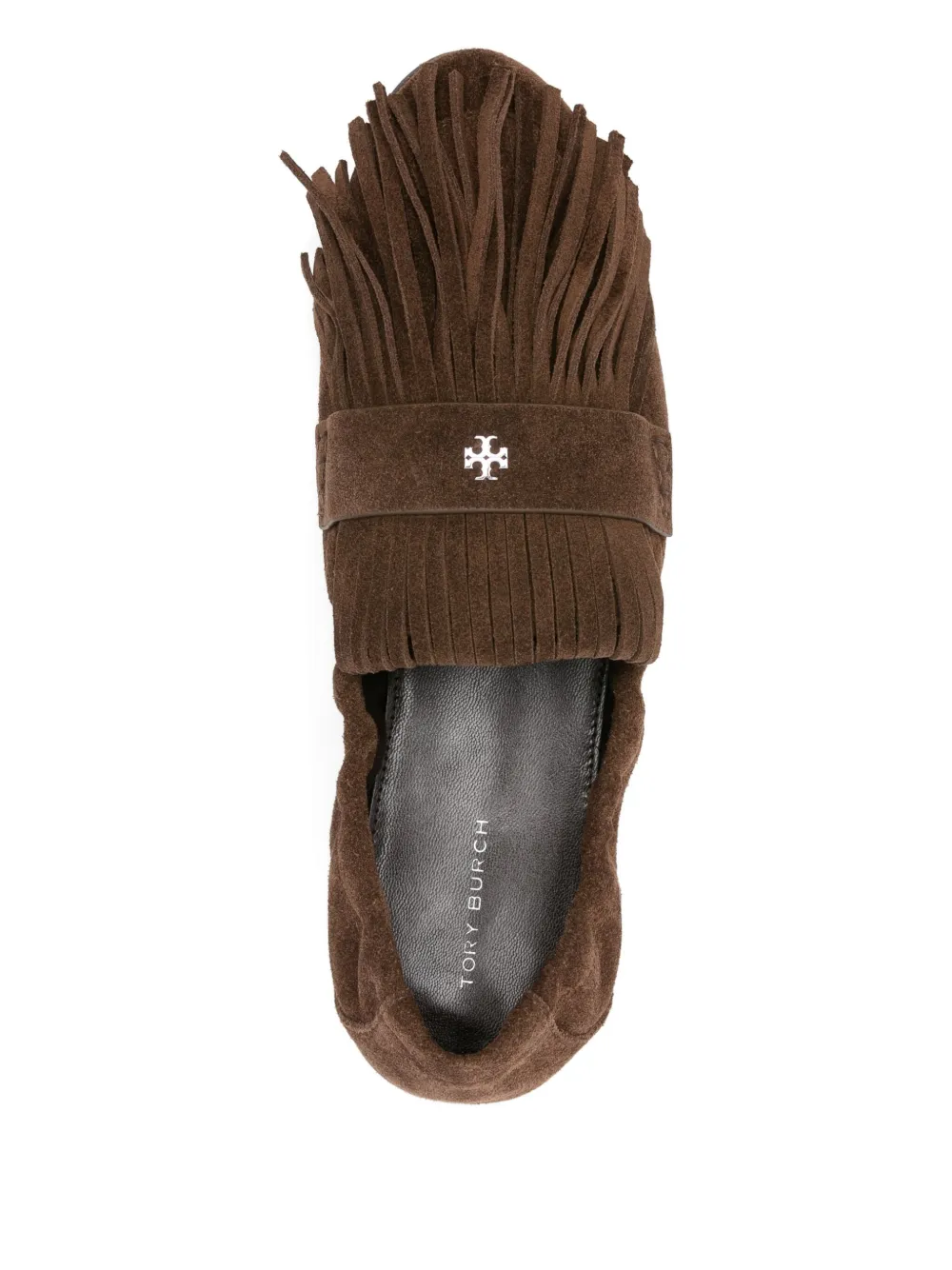 Tory Burch Suede Tassel Ballet Flats In Brown