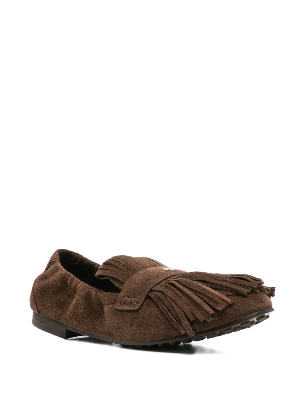 Tory Burch Suede Tassel Ballet Flats In Brown
