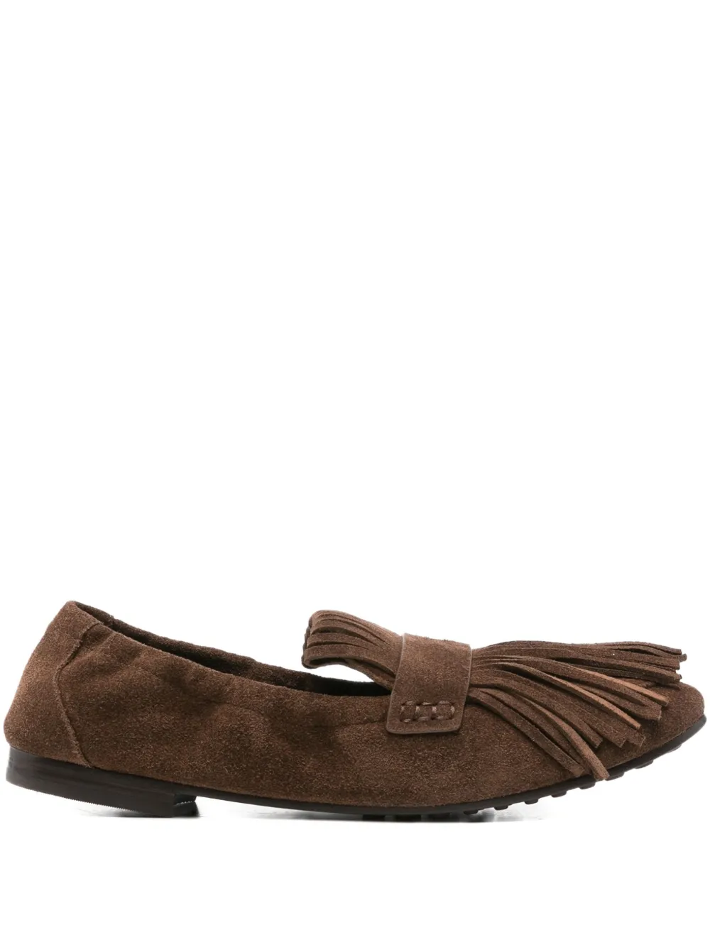 Tory Burch Suede Tassel Ballet Flats In Brown